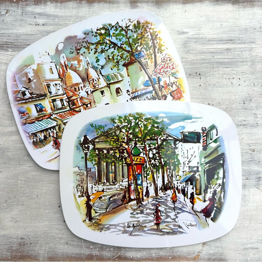 France Street Scene Trivets (2)